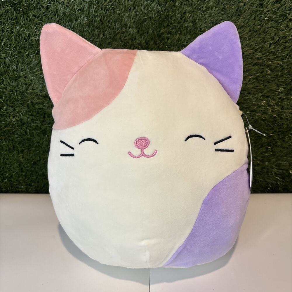 Squishmallow Carlota Calico Cat Purple Pink White Plush 12” Stuffed Animal